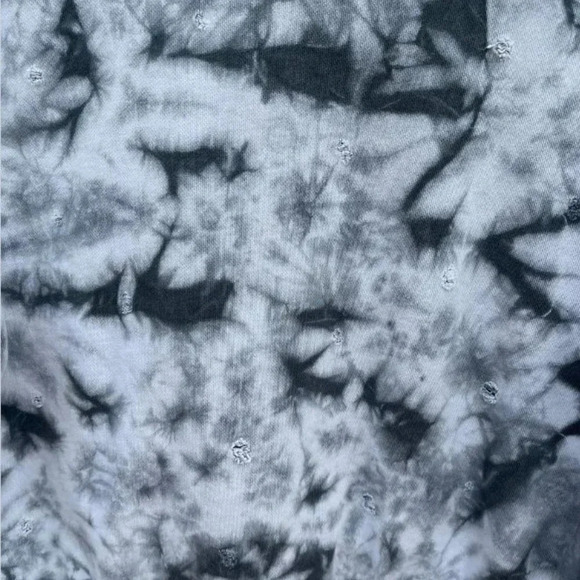 Kappa Womens Cropped Sweater Shirt Gray Black Tie Dye Sz Medium - Picture 8 of 15